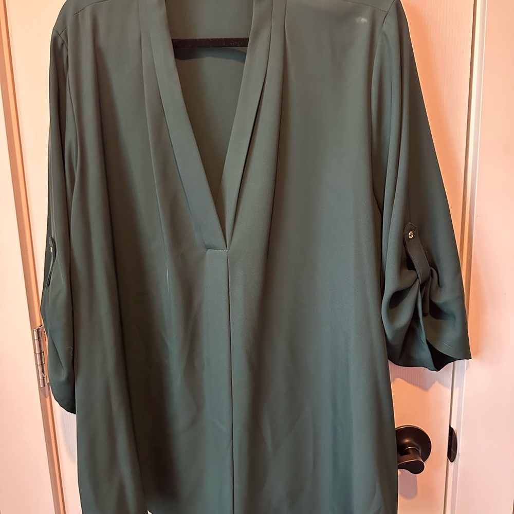 Calvin Klein Green Relaxed Boxy Blouse
